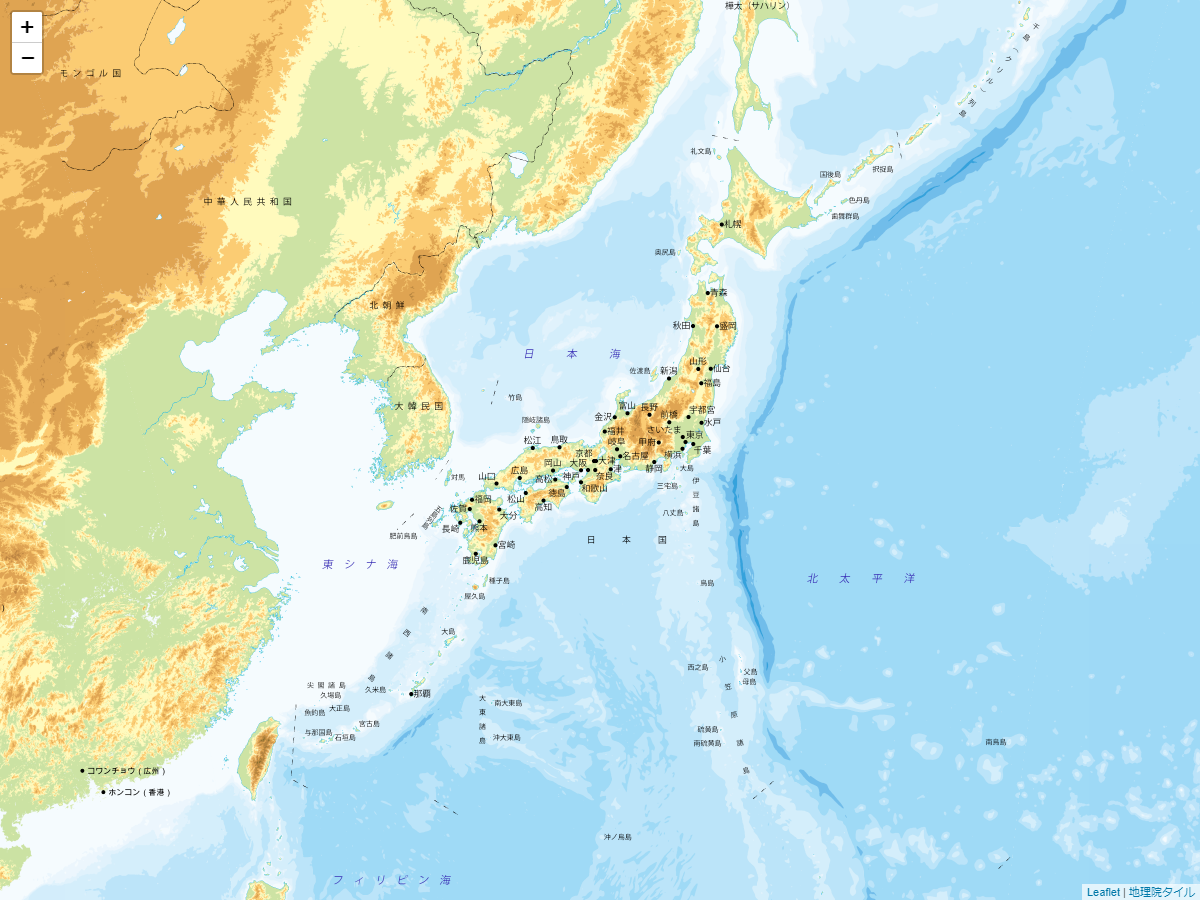 googleMapを他の地図データに置き換えてみよー